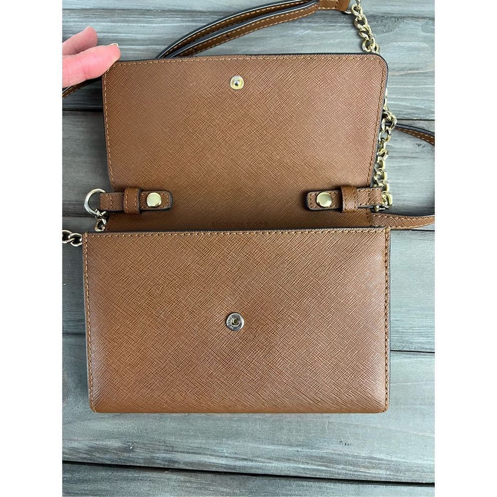 Michael Kors Jet Set Saffiano Leather Tan Crossbody - Picture 7 of 11